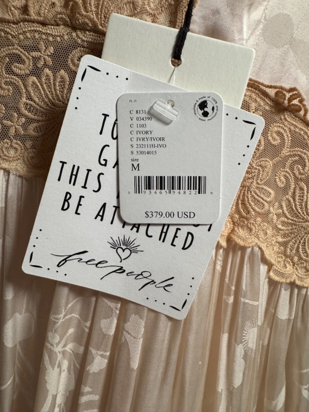 NWT Spell Oceans Gown Ivory Medium - Picture 7 of 14
